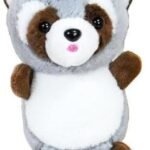 Red Panda Keychain Plush Toy Pendant, gray